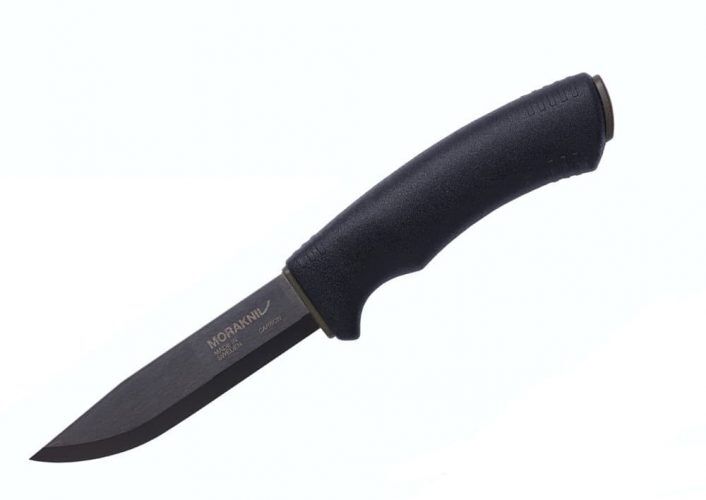  Morakniv Carbon Steel Fixed-Blade Bushcraft Survival Knife  with Sheath and Fire Starter, 4.3 Inch & Companion Fixed Blade Outdoor Knife  with Sandvik Stainless Steel Blade : Sports & Outdoors